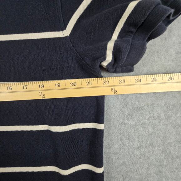 J. Crew Shirt Mens Size XL Navy Stripe Polo Golf - Picture 14 of 16